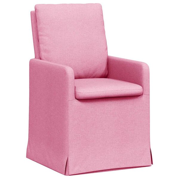 vidaXL Chaises de salle à manger 2 pc tissu Rose 57 x 67 x 98 cm