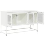 vidaXL Meuble TV blanc 100 5x39x60 5 cm acier laminé à froid