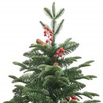 vidaXL Sapin de Noël artificiel avec pommes de pin et baies 210 cm