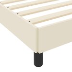 vidaXL Lit avec matelas Crème 140 x 190 cm Faux cuir