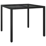 vidaXL Ensemble à manger de jardin avec coussins 3 Pièces Noir