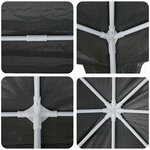 vidaXL Tente de fête Anthracite et blanc 800 x 400 x 266 cm