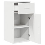 vidaXL Buffet avec tiroir Blanc 38 x 34 5 x 75 cm Bois d'ingénierie