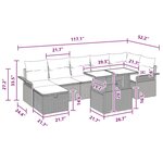 vidaXL Ensemble de canapé de jardin 8 Pièces Marron Poly rotin