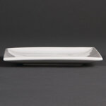 Assiettes carrées blanches 140(l) mm - lot de 12 - olympia -  - porcelaine140 140