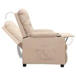vidaXL Fauteuil Crème Tissu