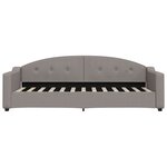 vidaXL Lit de jour avec gigogne et tiroirs sans matelas taupe 80x200cm