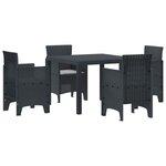 vidaXL Ensemble de salle à manger pour jardin 5 Pièces Anthracite