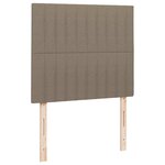 vidaXL Sommier à lattes de lit matelas et LED taupe 120x190 cm tissu