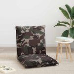 vidaXL Fauteuil de sol ajustable Armée Tissu