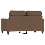 vidaXL Canapé à 2 places Marron 120 cm Tissu