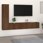 vidaXL Ensemble de meubles TV 4 Pièces Chêne marron Bois d'ingénierie