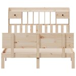vidaXL Lit bibliothèque sans matelas 140x200 cm bois massif de pin