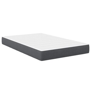 vidaXL Matelas de Lit avec matelas Gris 120 x 190 cm tissu