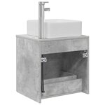 vidaXL Vanité de lavabo mural Gris béton 49 5 x 41 x 63 cm