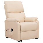 vidaXL Fauteuil Crème Tissu