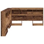 vidaXL Tête de lit de rangement Bois ancien 160 cm Bois d'ingénierie