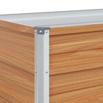 vidaXL Jardinière surélevée Marron Clair 240 x 40 x 77 cm