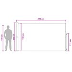 vidaXL Store latéral rétractable 100  polyester fer acier