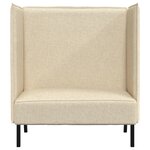 vidaXL Canapé à dossier haut Crème 109x56x121 cm Tissu