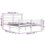 vidaXL Cadre de lit sans matelas bois massif