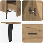 vidaXL Haut Armoire avec tiroir Chêne artisanal 69 5 x 31 x 115 cm