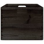 vidaXL Boîte en bois avec poignées noir 40x30x23 cm bois de pin massif