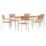 vidaXL Ensemble de Salle à Manger de Jardin 7 Pièces