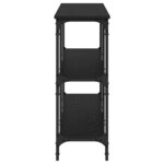 vidaXL Table console avec étagère Chêne noir 200 x 29 x 75 cm