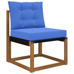 vidaXL Coussin de canapé d'extérieur 2 Pièces Bleu royal Polyester