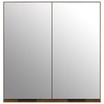 vidaXL Armoire à miroir de salle de bain Chêne marron 64x20x67 cm