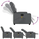 vidaXL Fauteuil de massage inclinable Gris Similicuir