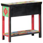 vidaXL Table console Multicolore 80 x 35 x 76 cm Bois d'ingénierie
