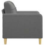 vidaXL Fauteuil Gris foncé 60 cm Tissu