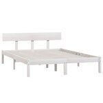 vidaXL Cadre de lit sans matelas blanc bois de pin massif