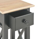 vidaXL Table d'appoint Noir 27 x 27 x 65 5 cm Bois