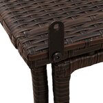 VidaXL Table de jardin pliante marron 90 x 51 x 75 cm polyrotin