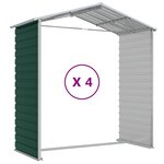 vidaXL Abri de jardin vert 191x385x198 cm acier galvanisé