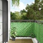 vidaXL Écran d'intimité de balcon aspect de plante vert 400x75 cm PVC