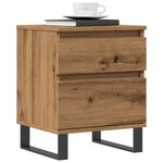vidaXL Table de chevet chêne artisanal 40x35x50 cm bois d’ingénierie