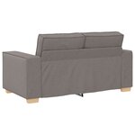 Ensemble de canapés 3 pièces avec coussins en tissu taupe