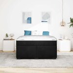 vidaXL Cadre de lit avec matelas Noir 140 x 200 cm Velours