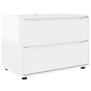 vidaXL Armoire de rangement Blanc brillant 80 x 48 x 57 cm