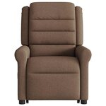 vidaXL Fauteuil inclinable de massage électrique Marron Tissu