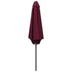 vidaXL Parasol de jardin 300 x 300 cm Polyester Rectangulaire Bordeaux