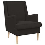 vidaXL Fauteuil Noir Bouclé