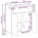 vidaXL Buffet Blanc 66 x 34 5 x 90 cm Bois d'ingénierie