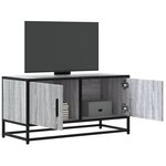 vidaXL Meuble TV sonoma gris 80x34 5x40 cm bois d'ingénierie et métal