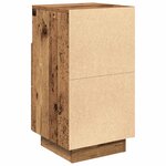 vidaXL Table de chevet avec 2 tiroirs vieux bois 36x36x68 cm