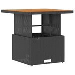 vidaXL Ensemble de salle à manger pour jardin 3 Pièces Noir Poly rotin